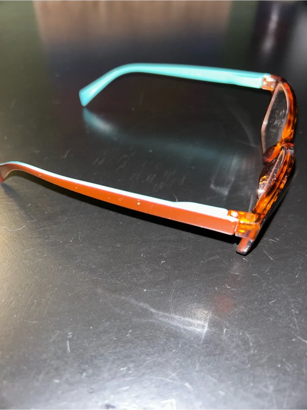 Reading Glasses  Tortoiseshell Glasses with Teal Arms
